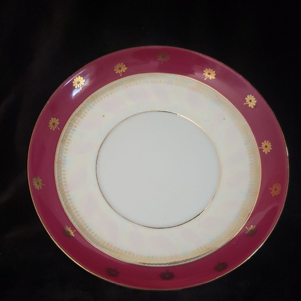 Vintage Porcelain Plate F&W Germany Iridescent 6 1/8"